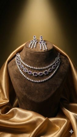 Amethyst Royale Dual-Layer Necklace Set